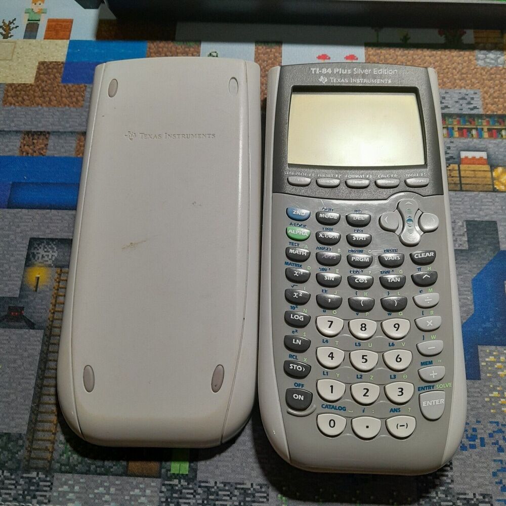 Texas Instruments TI-84 Plus Silver Edition Calculator With Cover NEEDS REPAIR